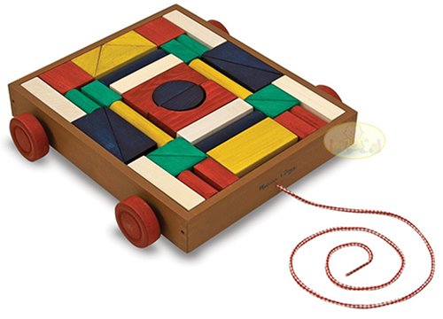 Childrens Toyshop  Toys : Melissa and Doug Unit Blocks on Wheels