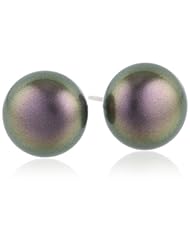 Majorica 10 mm Tahitian Flat Pearl Stud Earrings