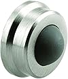 Prime-Line Products J 4647 Wall Stop, 1 in. Outside Diameter, Cast Brass, Brushed Chrome w/Rubber Bumper
