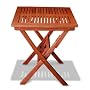 VIFAH V03 Outdoor Wood Folding Bistro Table,Natural Wood Finish, 24 by 24 by 28-Inch
