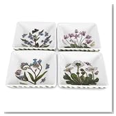 Portmeirion Botanic Garden 3-Inch Square Mini Dishes, Set of 4