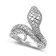 Sterling Silver Ring - Snake - 21mm x 3mm (Sizes 6-10)