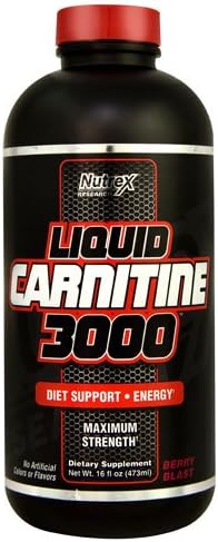 Nutrex Research Liquid Carnitine 3000 Maximum Strength Berry Blast -- 16 fl oz (Pack of 2)