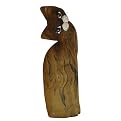 Curious Cat Wood Sculpture - 20"