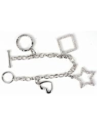 Sterling Silver Charms Bracelet 7.5"