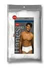 Mens Hanes 6 Pair Value Classics Full-Cut Briefs White