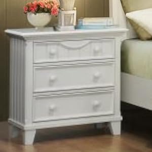 9 Alyssa 3 Drawer Nightstand Finish White Cottage Style Nightstands Nhungaynao