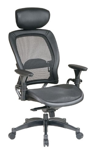 Office Star SPACE Collection Matrex Back and Seat Ergonomic Chair with Headrest