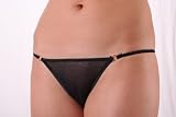 SALE Bikini Panty Mesh Black Gold Small
