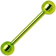 Light Green Electro Titanium Barbell Tongue Ring