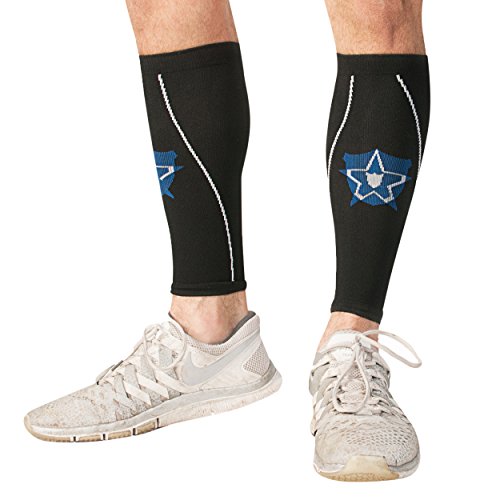 Bitly Graduated Calf Compression Sleeve - Improved Leg Circulation & Pain Relief for Runners, Athletes & More - Lifetime Warranty