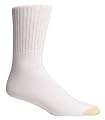 Gold Toe Men's Acrylic Crew Athletic Sock, White, 6-Pack Sock Size 10-13