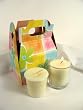 Flower Gable Box- 2 Votives- Ooh LaLa Lavender