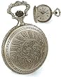 Pocket Watch - Jacques du Manoir Brass Case Classic Etched Watch from Goldfinger Jewelry