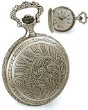 Pocket Watch - Jacques du Manoir Brass Case Classic Etched Watch