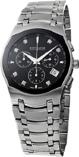 Black Dial Stainless Steel Diamonds Chronograph