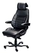 ACS Executive Office Chair Trimmed in Black Leather