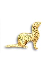 14k Gold Ferret Pin by The Magic Zoo