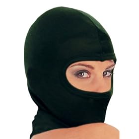 Thermal Cotton Black Balaclava, Under Helmet Protection