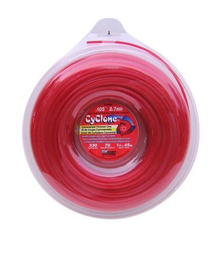Cyclone .105-Inch-by-230-Foot Spool Commercial Grade 6-Blade 1-Pound Grass Trimmer Line, Red CY105D1-12 On Sale