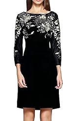 Illusion Spring Fall Winter Polyester  Dress