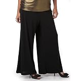 Plus Meredith Matthews Solid Crepe Palazzo Pants