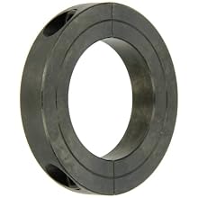 Climax Metal Two-Piece Clamping Shaft Collar, Recessed Screw Head, Black Oxide Steel