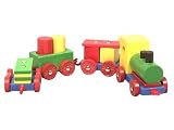 Heros Classic Quality Little Wooden Freight Train Toy Set