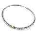 Sterling Silver + 18K 2Row Necklace X-Accent Necklace 16