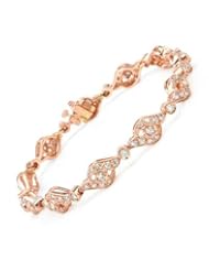 14K Rose Gold 1.12 CTW Color H-J I1-I2 Diamond and 1.43 CTW Color G-I I1-I2 Diamond Women Bracelet. Length 7 in. Total Item weight 14.0 g.