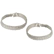 Handmade Jewelry Womens Anklets Silver Ankle Bracelet Pair 10 inches (sanklt108)