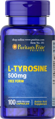 Puritan's Pride L-Tyrosine 500 mg-100 Capsules