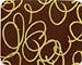 Chocolate Transfer Sheet, Gold Squiggles