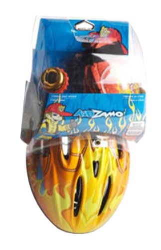 Buy Bike USA Kidzamo Fire Boy Bicycle Helmet & Pads Combo by Bike USA