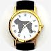 Bouviers Des Flandres Watch - Small Face, Black Leather