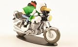 joe bar team jean raoul ducable kawasaki 750 H2 D bike and figure 1.18ish scale hand painted modelIMAGE