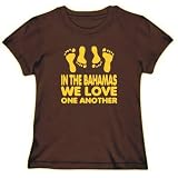 T-Shirt Womens Brown  IN The Bahamas WE LOVE EACH OTHER  Countries