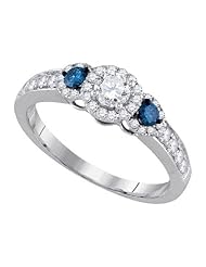 0.75CTW-DIA 0.25CT-CRD BRIDAL RING