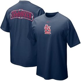 Nike St. Louis Cardinals Navy Blue Hanging Curve T-shirt