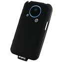 GauGau Android au IS03 用 シリコンケース (アンチグレア液晶保護シート、カメラレンズ保護シート 付き) ブラック AUIS03-SF-01