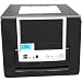 EV Shiny Piano Black 500watt MATX Cube Case with Acrylic Side/Top Windows,Blue 12cm Fan