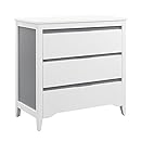 Baby Relax Aaden Modern Nursery Room Dresser, Grey/White