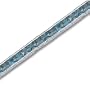 Full of Sparkle 16.75 carats total weight Princess Cut London Blue Topaz Gemstone Tennis Bracelet in Sterling Silver