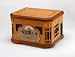 WOODEN RETRO NOSTALGIC MUSIC CENTRE TURNTABLE CD LIGHT