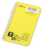Ampad 25095 Wirebound Pocket Memo Book, College/Narrow Rule, 3 x 5, WE, 50 Sheets/Pad, Carton of 50
