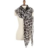 Color Leopard Scarf - BROWN