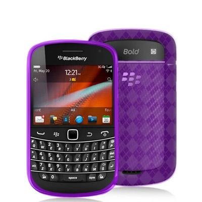 Purple TPU Candy Rubber Case Cover for Blackberry Bold Touch 9900 / 9930 by Electromaster