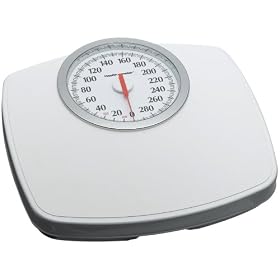 Health o Meter Dial Scale, White with Chrome Accents