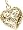 Heart Charm, Gold Plated Silver