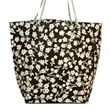Home Chic Home Large Carry-All Tote Beach Bag Zipper Purse, Floral